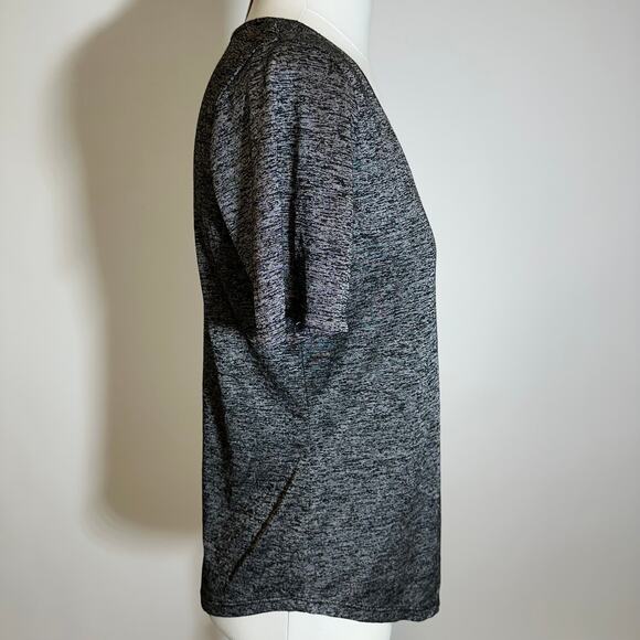 NWT Philosophy Black/Gray Shimmer Space Dye Short Sleeve Tee Womens Size Small S - Picture 2 of 8